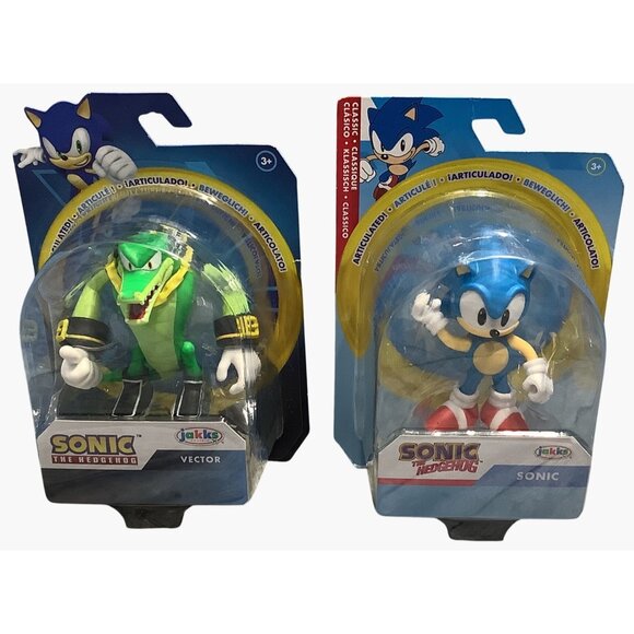 2 Jakks Sonic The Hedgehog 2.5" Figures Sonic Vector - Picture 3 of 4
